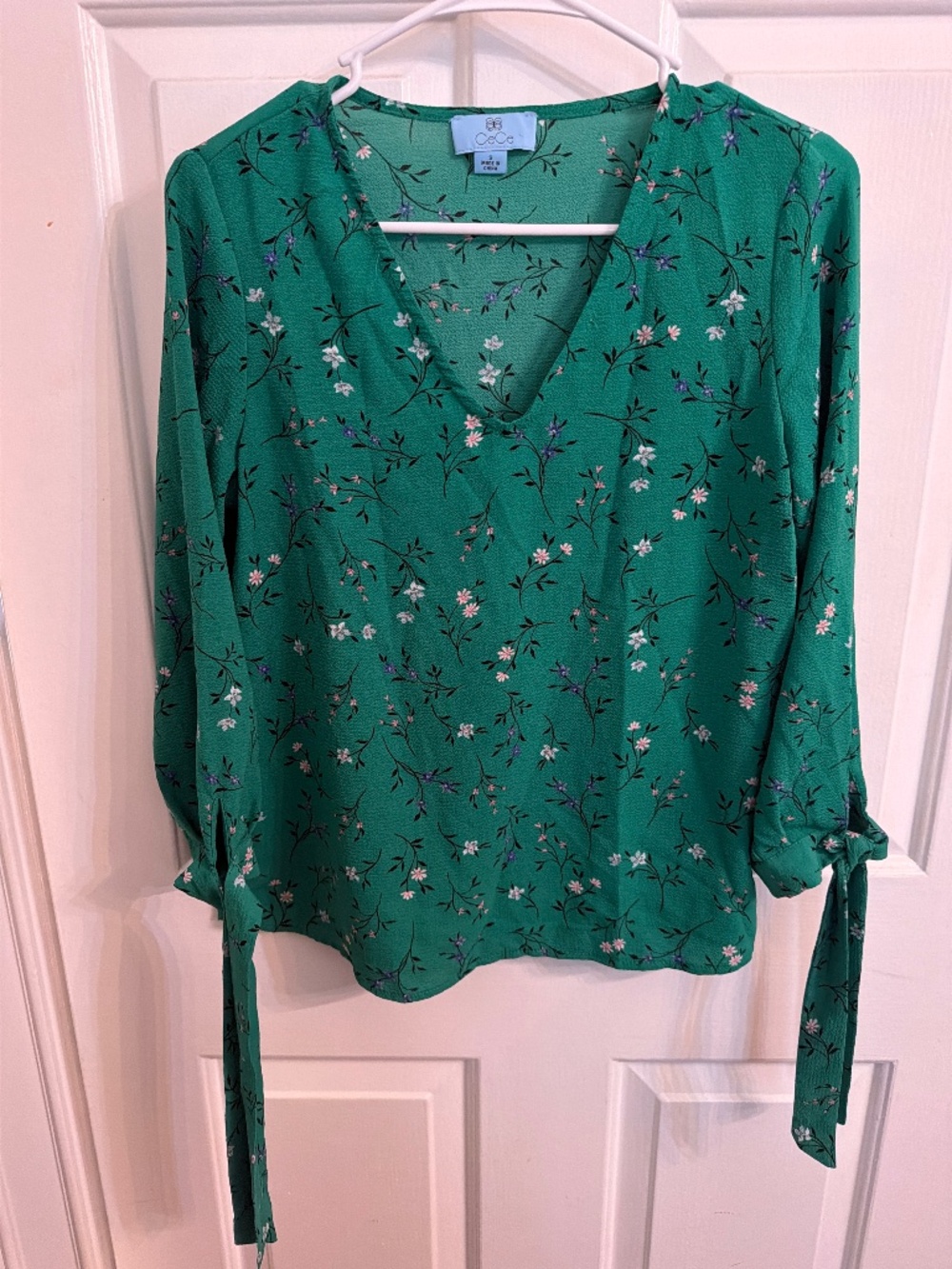 Blouse with floral motif